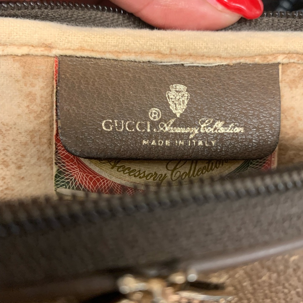 Authentic Vintage Gucci Supreme Canvas Bee Beige Brown Crossbody - Picture 6 of 12